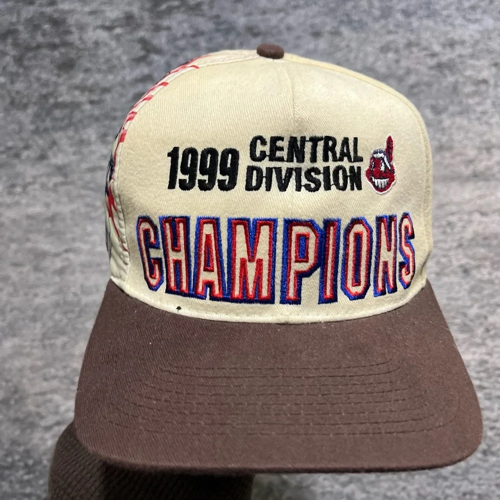 Vintage Cleveland‎ Indians 1999 Central Division Champions Hat Drew Pearson MLB